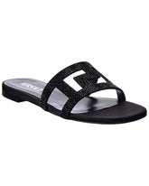 Greca Maze Silk & Leather Sandal